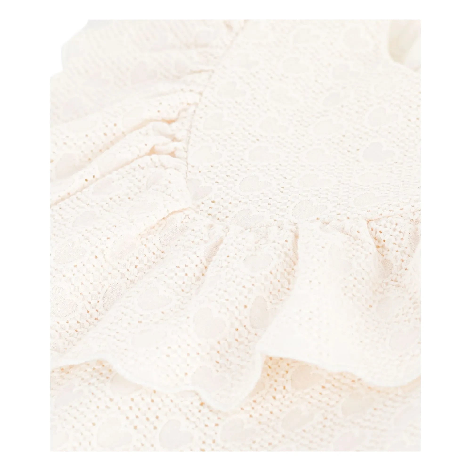 Petit Bateau - Vestido de algodón con bordado de corazón de encaje inglés | Blanco