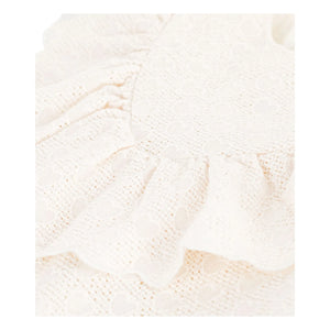 Petit Bateau - Vestido de algodón con bordado de corazón de encaje inglés | Blanco