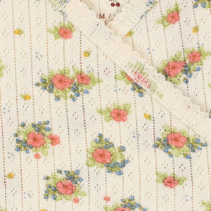 Konges Sløjd - Mono Pointelle Minnie Floral de Algodón Orgánico | Crudo