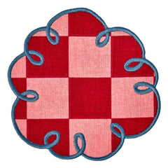 Bitossi - Salvamanteles Dama Rosa a cuadros - Juego de 2 | Rojo