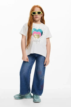 Camiseta de algodón para niños Desigual