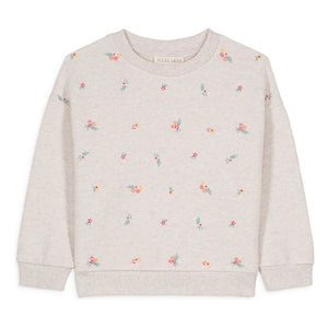 Louise Misha - Sudadera de algodón orgánico Rosalia | Beige jaspeado