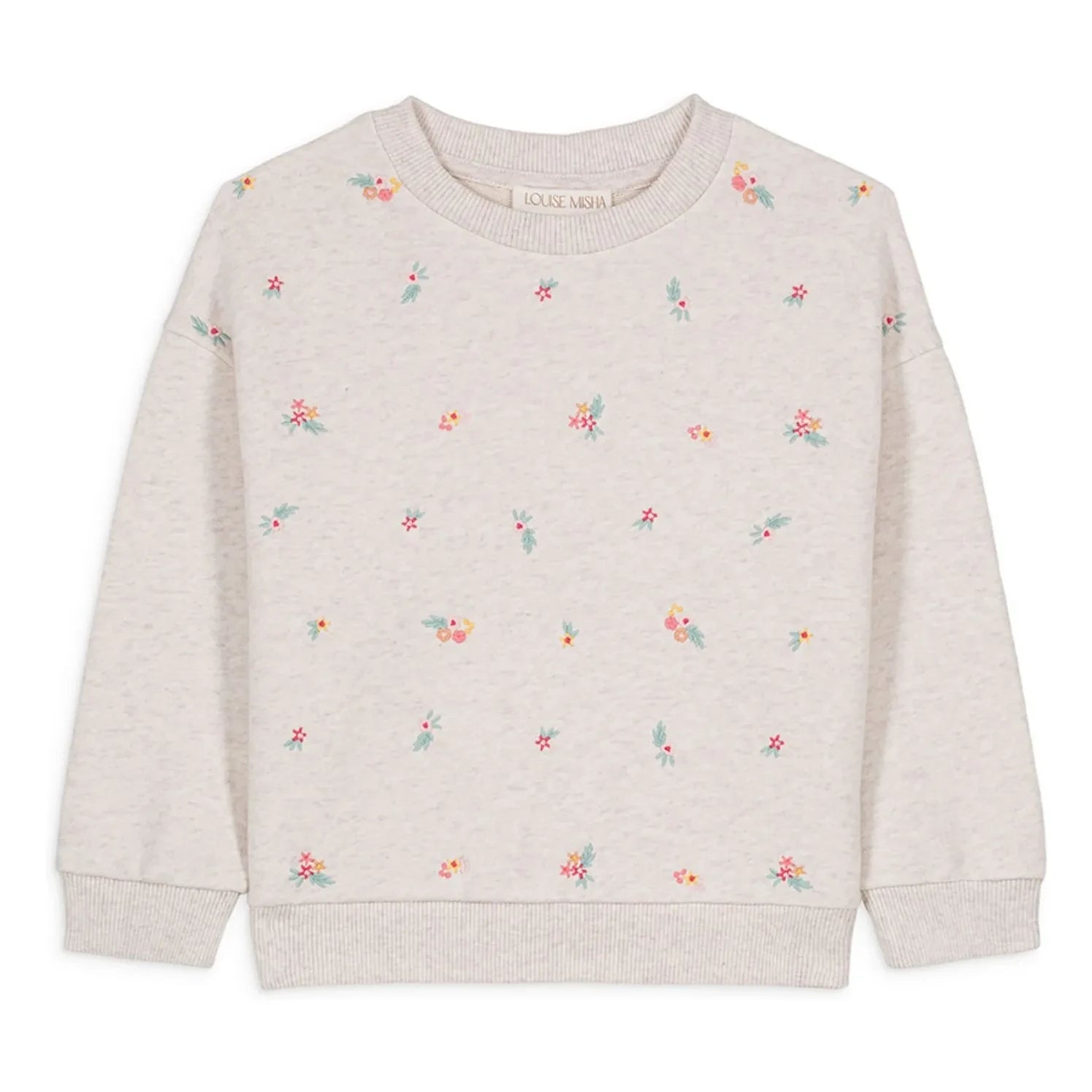 Louise Misha - Sudadera de algodón orgánico Rosalia | Beige jaspeado