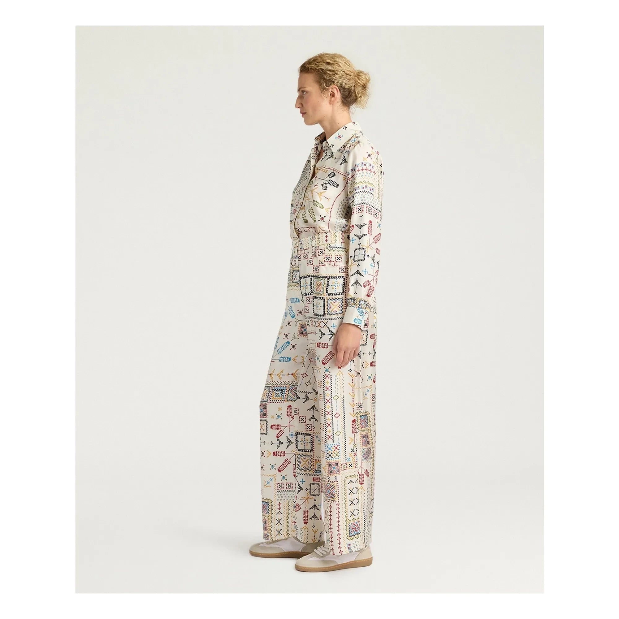 Momoni - Pantalón de Seda Ortiz | Crema