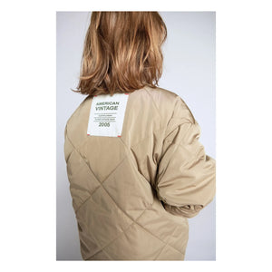 American Vintage - Vowbay Chaqueta Acolchada Repelente al Agua de Fibra Reciclada | Caqui