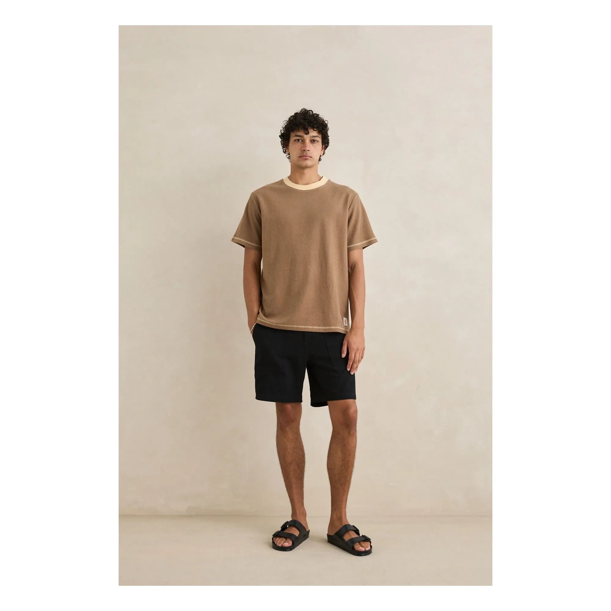 Rhythm - Camiseta Vintage Contraste | Marrón