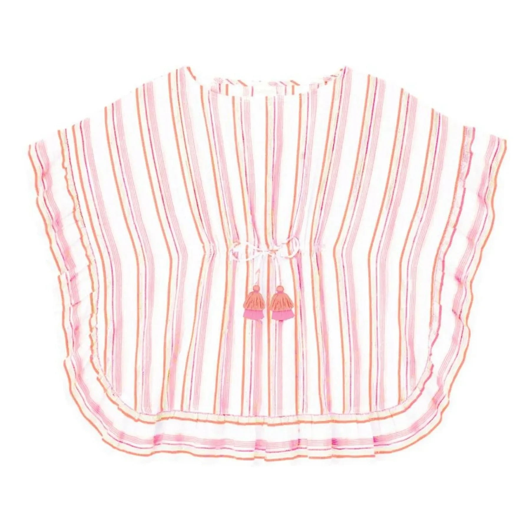 Lison Paris - Caftán metálico de rayas | Rosa