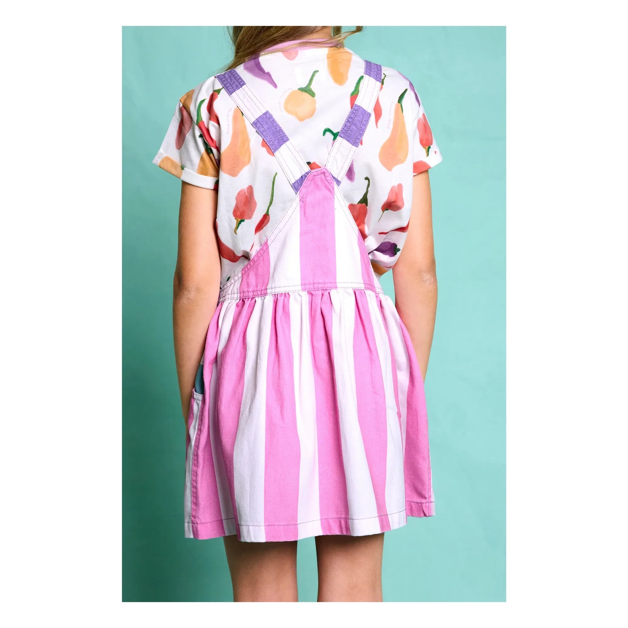 Favorite People - Vestido Peto de Rayas Amore | Rosa