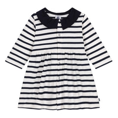 Petit Bateau - Vestido Marabout de rayas | Crudo