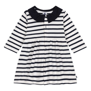 Petit Bateau - Vestido Marabout de rayas | Crudo