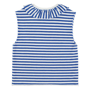 Sisters Department - Top deportivo Mathilde algodón orgánico rayado | Azul