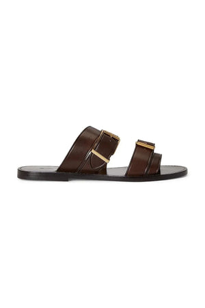 Polo Ralph Lauren Bkle Slide Sandalias de Cuero