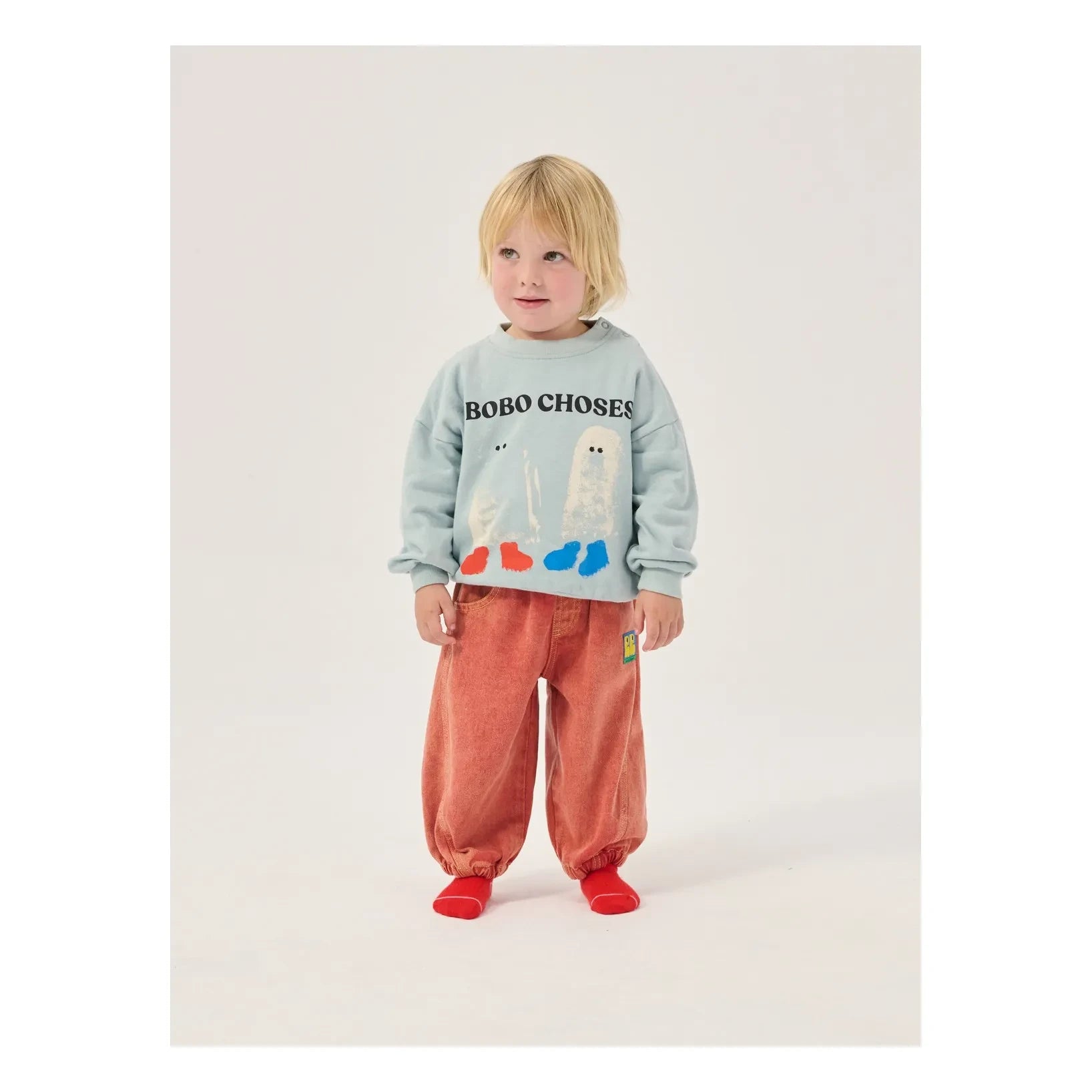 Bobo Choses - Sweat Ghosts Bobo Choses Algodón Orgánico Bebé | Azul Claro