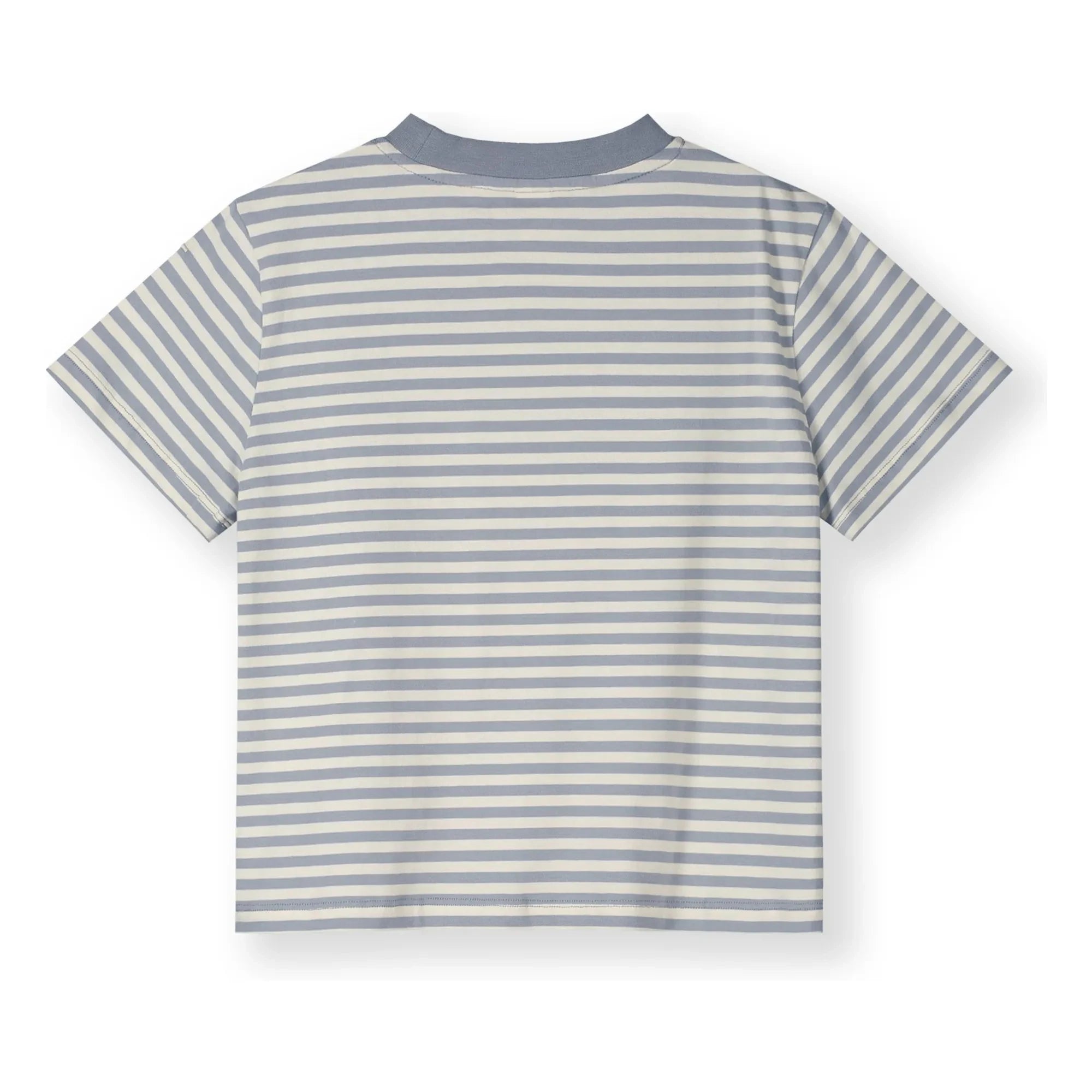 Gray Label - Camiseta Oversize a Rayas de Algodón Orgánico | Azul Glaciar