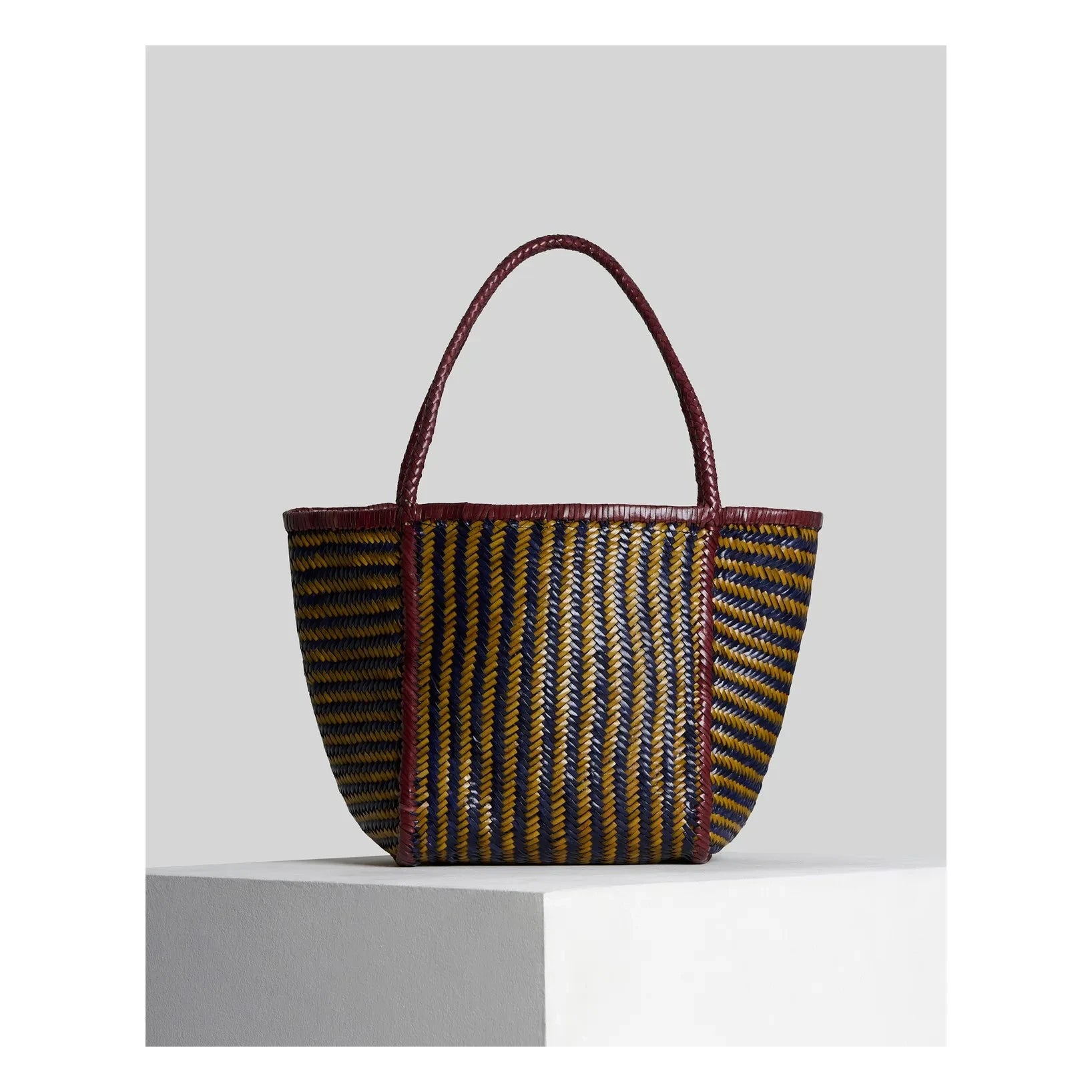 Bolso de piel Vipera - Rubens Stripes | Color amarillo curry