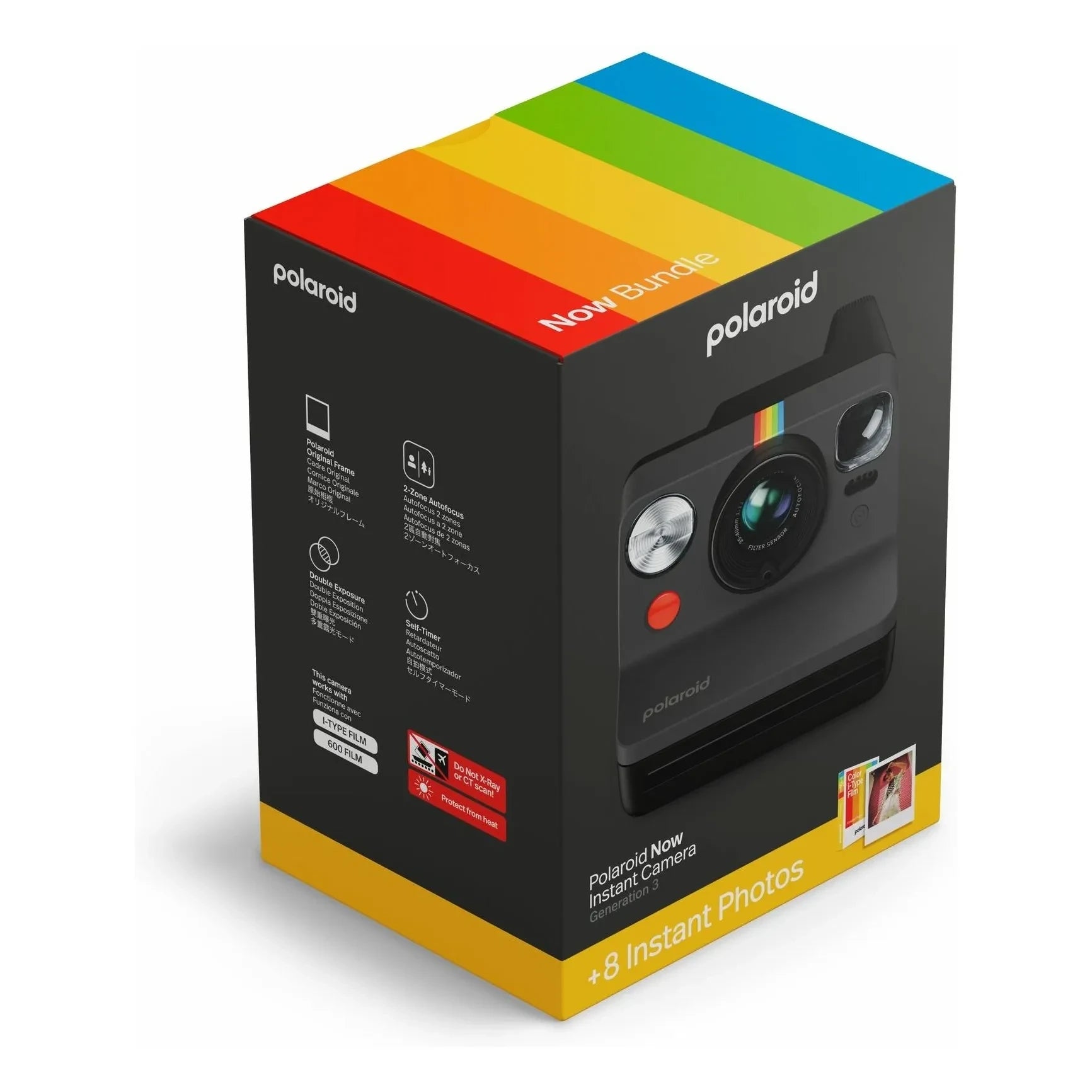 Polaroid - Kit de cámara Polaroid Now Gen 3 | Negro