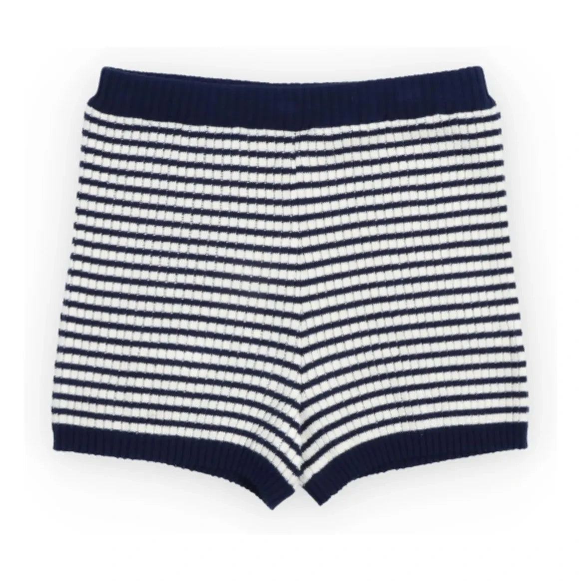 the new society - Azalea Shorts de Punto a Rayas | Azul Oscuro