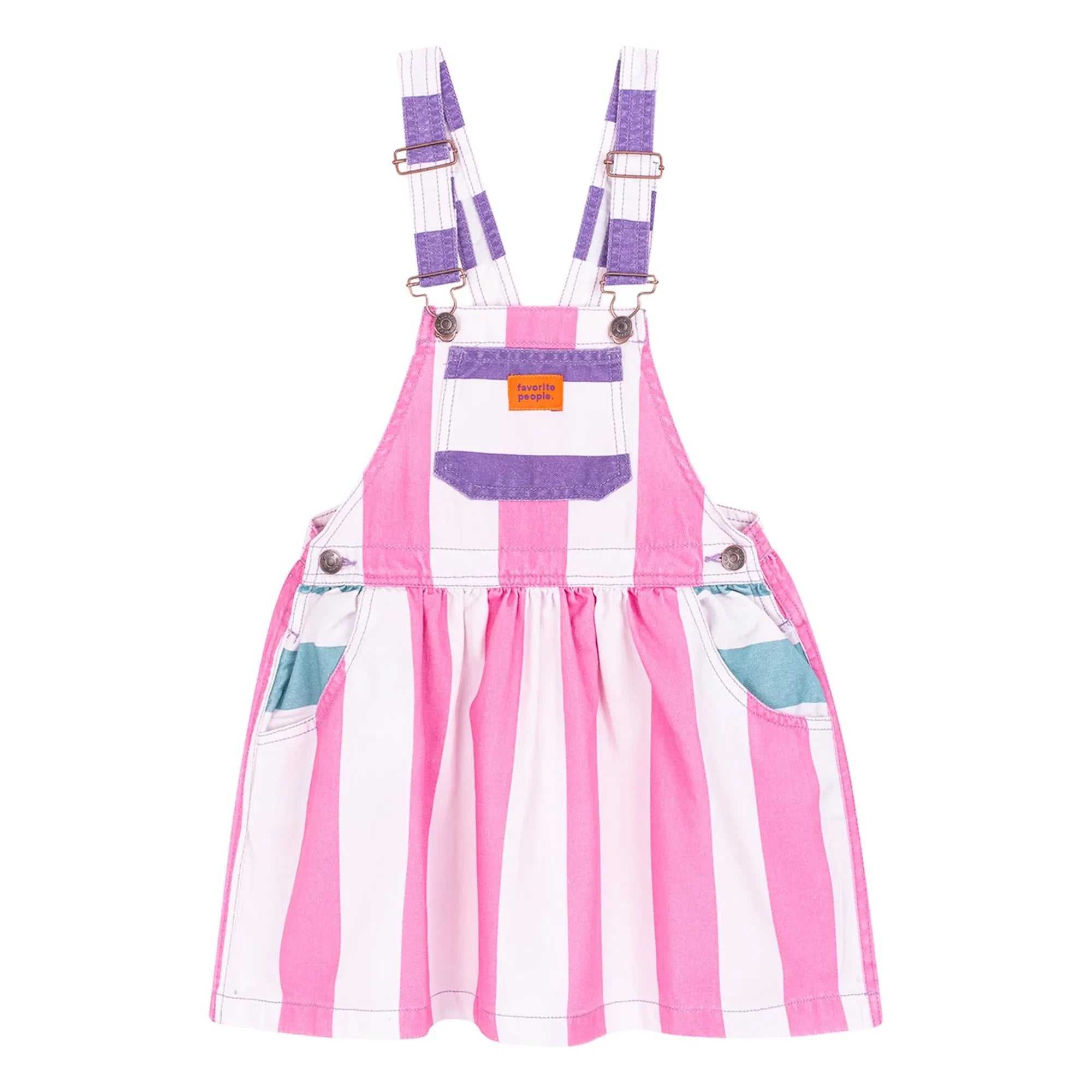 Favorite People - Vestido Peto de Rayas Amore | Rosa
