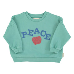 Piupiuchick - Sudadera de algodón orgánico Peace | Turquesa