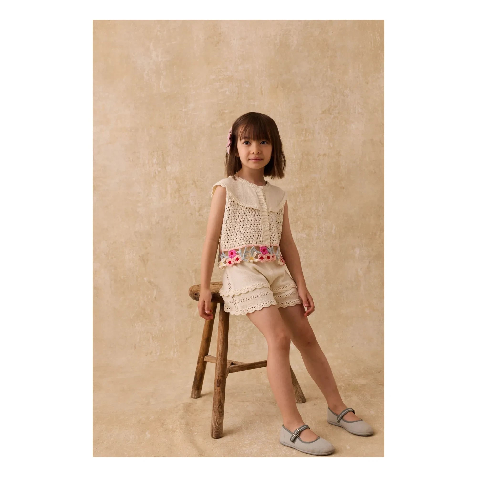 Louise Misha - Top bordado Elea | Crema