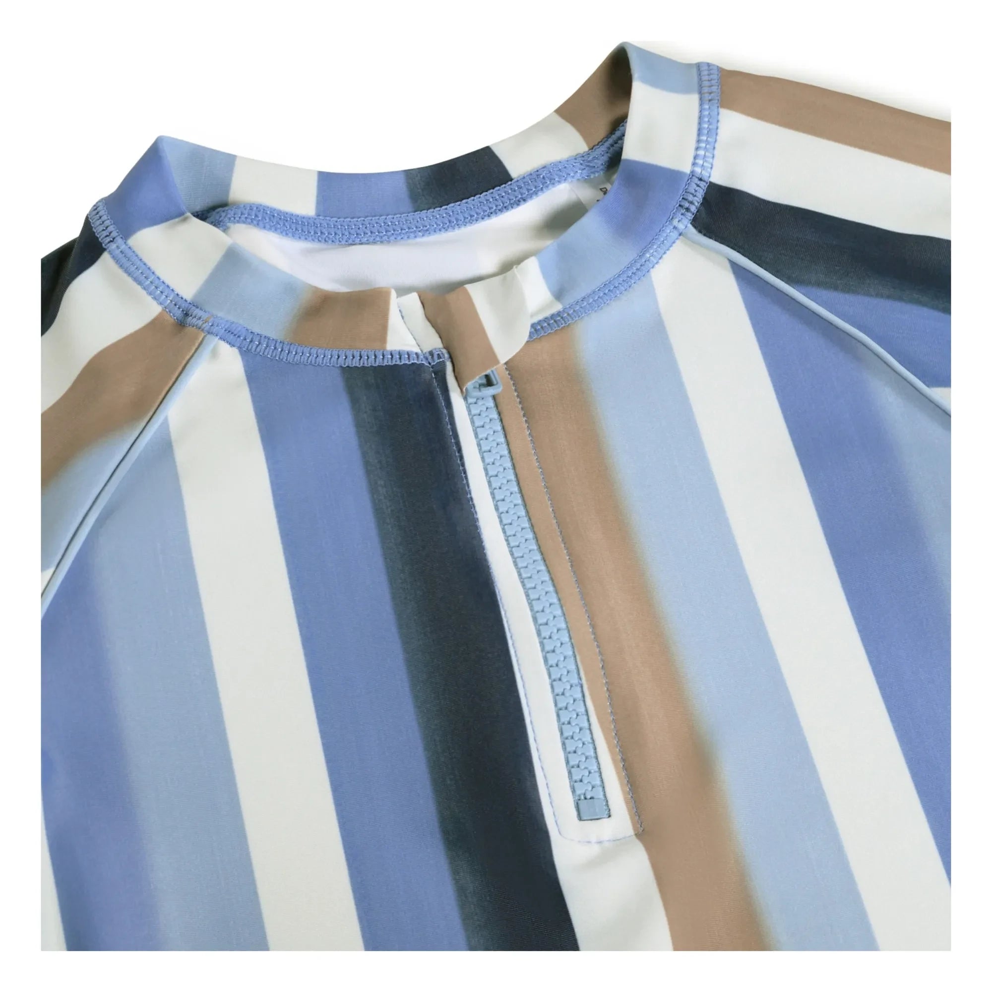 Molo - Noble SS Camiseta de Manga Corta con Rayas y Protección UV, Fibras Recicladas | Azul