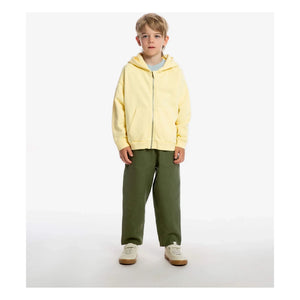 Matona - Sudadera con capucha y cremallera de algodón orgánico | Amarillo pálido