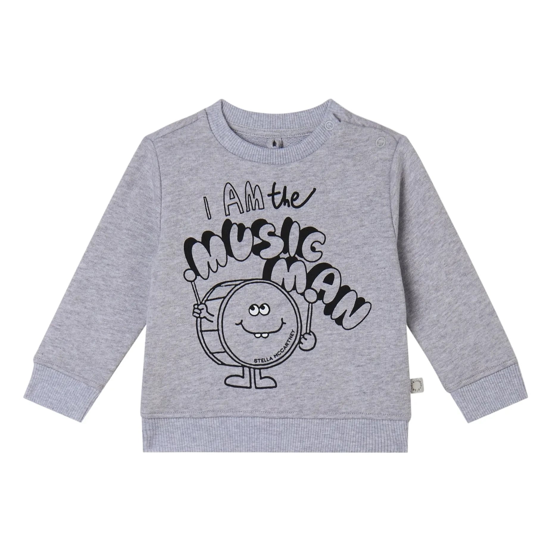 Sudadera Stella McCartney Kids - I Am The Music Man Algodón orgánico | Gris