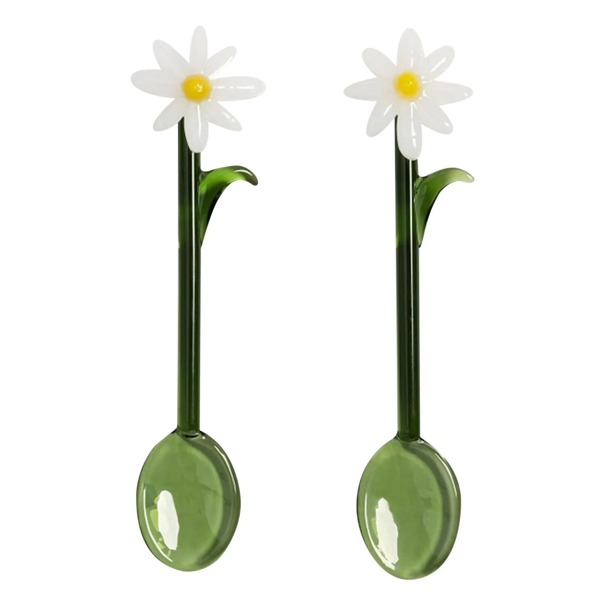 &Klevering - Cucharas Flora - Set de 2 | Blanco