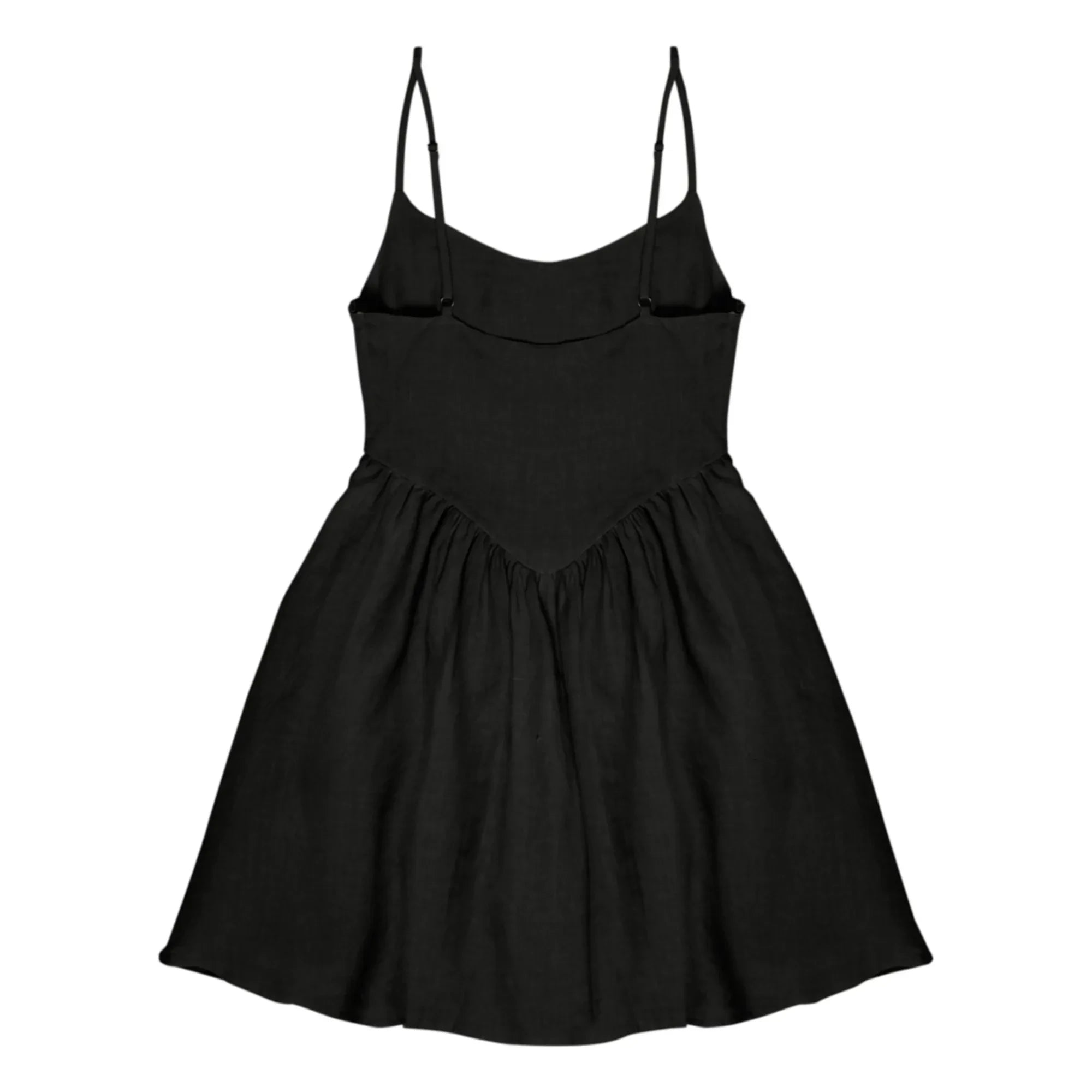 the new society - Vestido de lino Hera - Colección de mujer | Negro