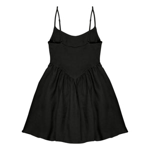 the new society - Vestido de lino Hera - Colección de mujer | Negro