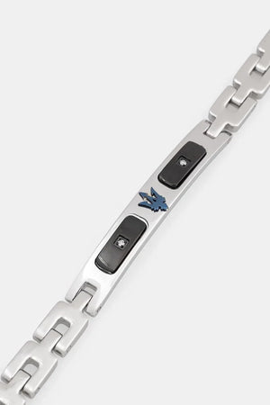 MASERATI pulsera de acero inoxidable para hombre con diamantes DIAMONDS