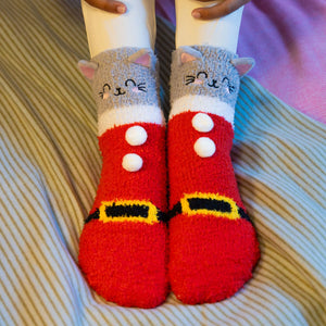 Legami - Calcetines de Navidad para adultos Kitty Santa - ¡Una combinación perfecta!