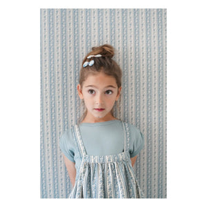 Soor Ploom - Camiseta fruncida de algodón orgánico Sundae | Azul hielo