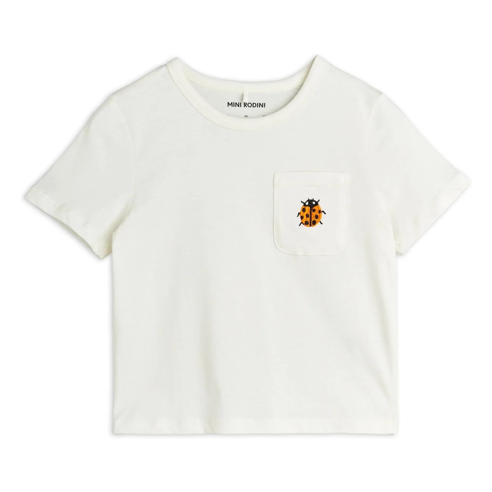 Mini Rodini - Camiseta de algodón orgánico Coccinelle | Blanca