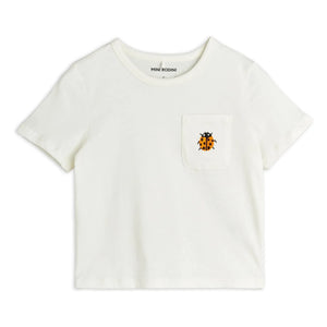 Mini Rodini - Camiseta de algodón orgánico Coccinelle | Blanca