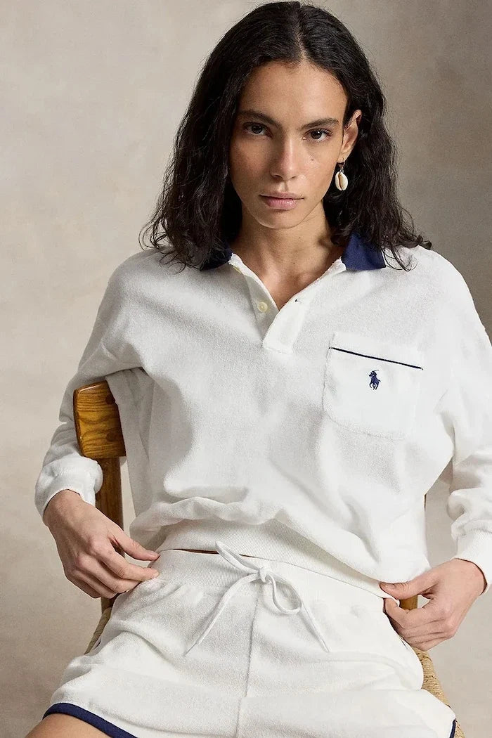 Polo Ralph Lauren sudadera de algodón para mujer LT WT COTTON TERRY-KNT-POLO