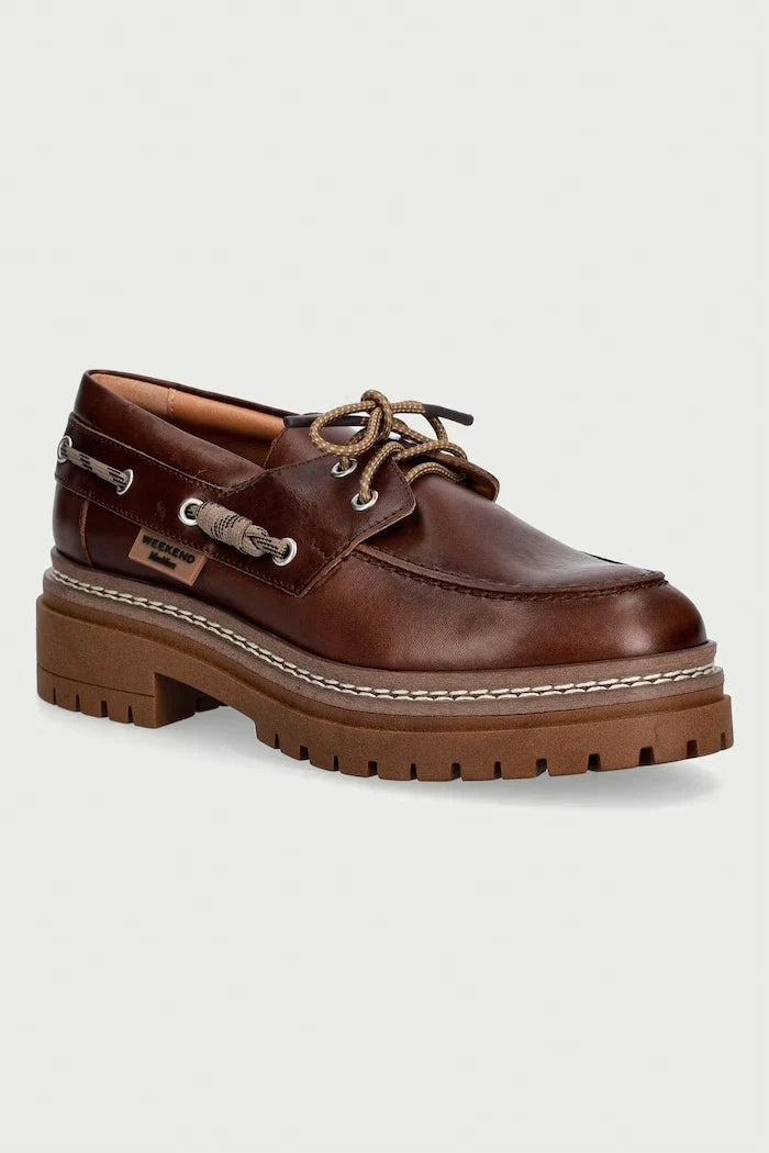Mocasín de cuero para mujer Weekend Max Mara