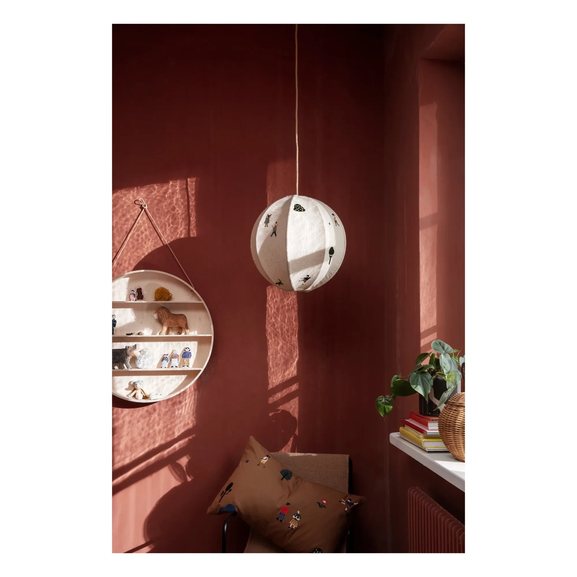 Ferm Living Kids - Pantalla de lámpara bordada The Park