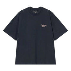 Carhartt WIP - Camiseta Script distintiva de manga corta | Azul medianoche