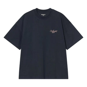 Carhartt WIP - Camiseta Script distintiva de manga corta | Azul medianoche