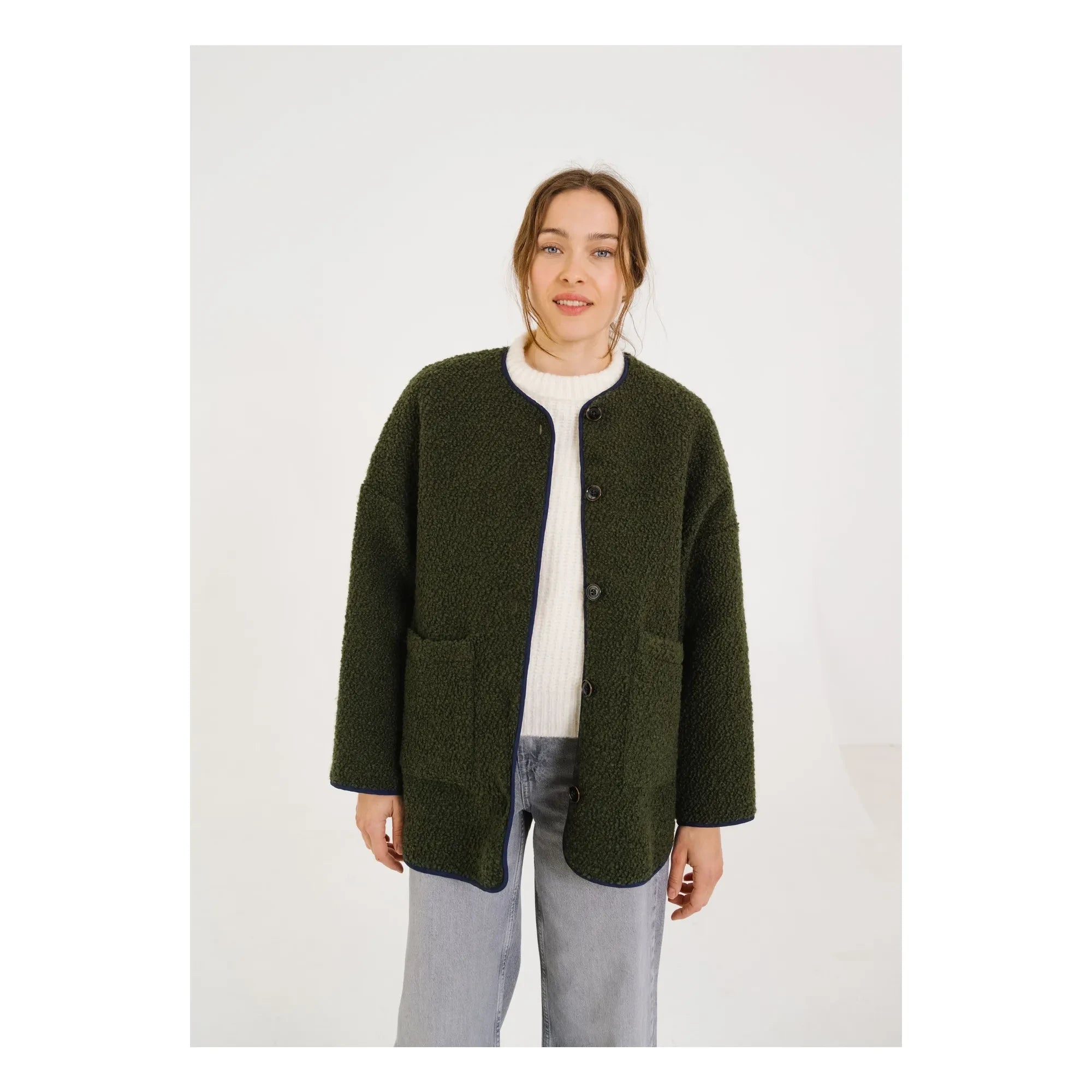 Sacrécoeur - Chaqueta 100% Lana Bari Greenlake | Verde