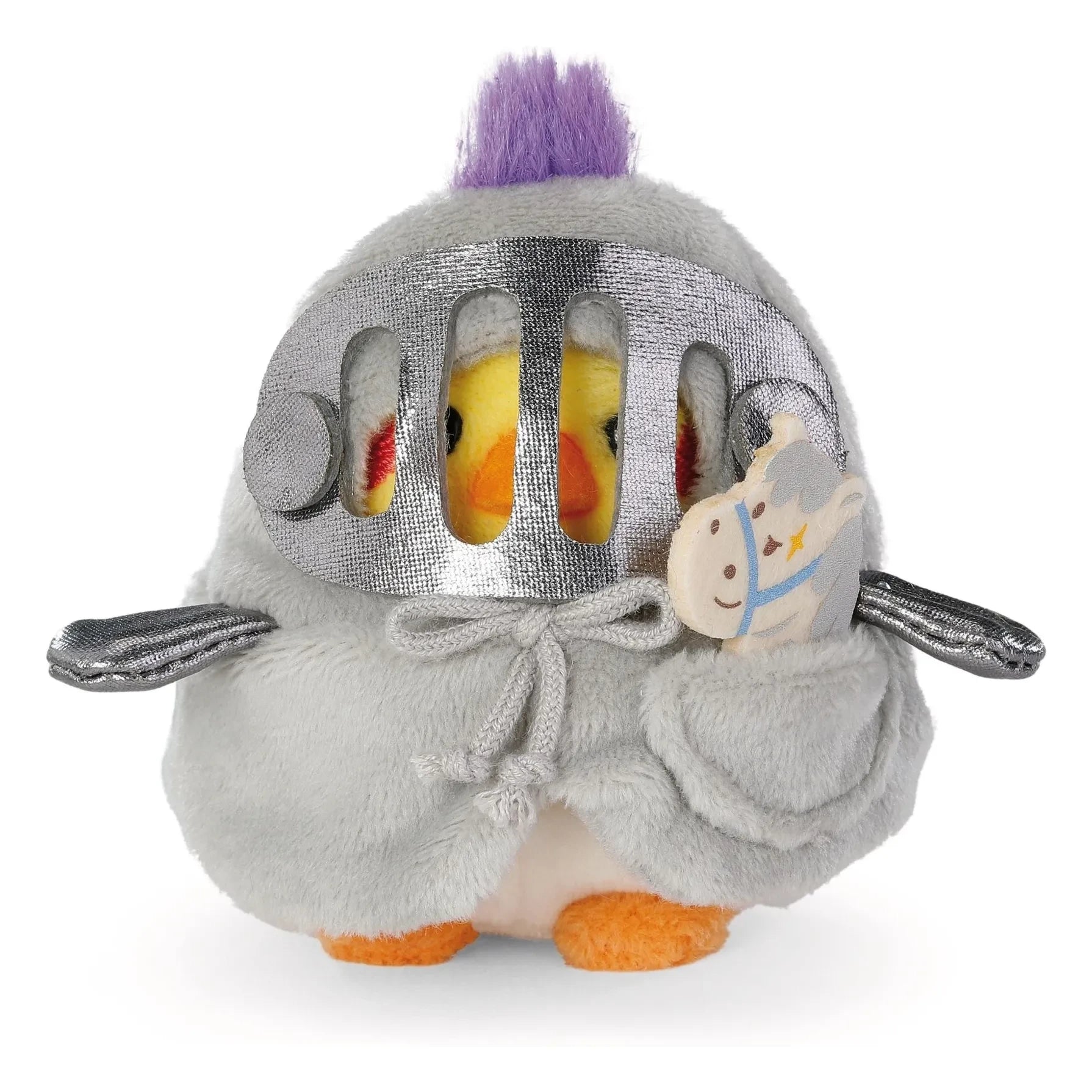 Nici - Peluche de periquito Chipsy con disfraz de caballero | Gris