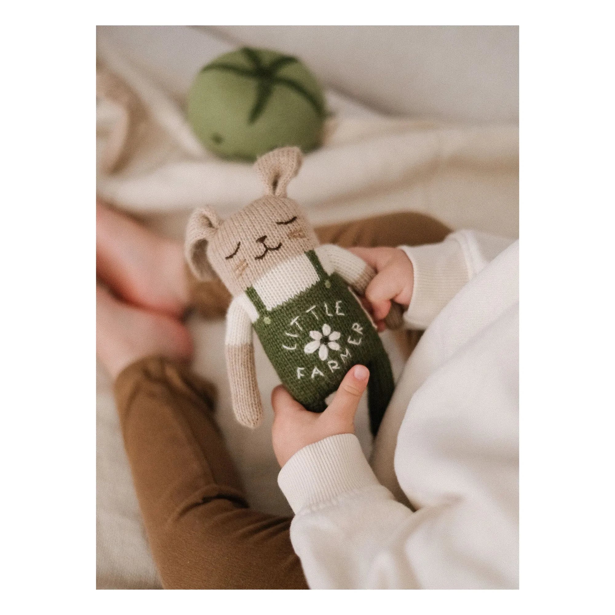 Main Sauvage - Peluche Conejo de granja | Verde