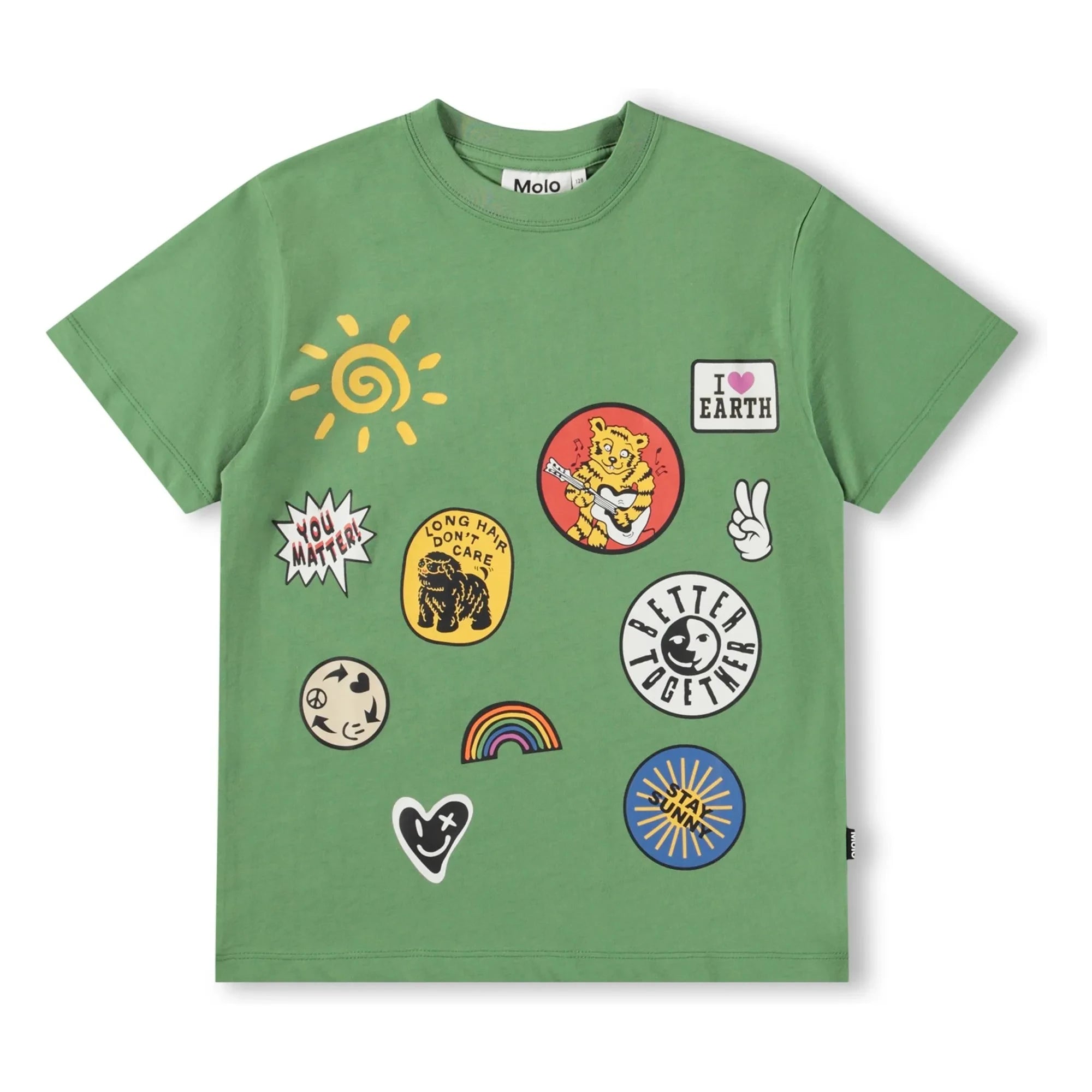 Molo - Riley Camiseta de algodón orgánico con parches | Verde