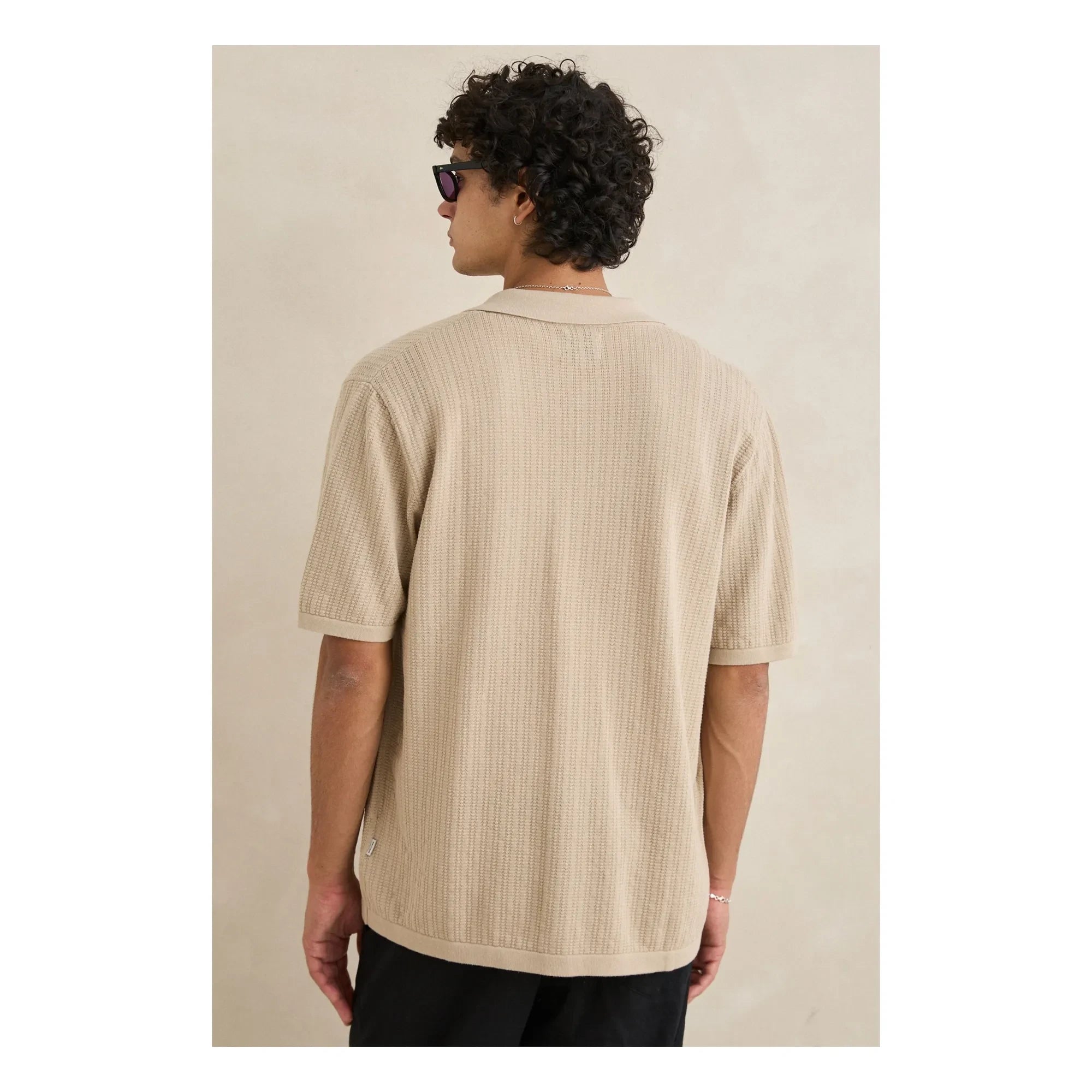 Rhythm - Camisa de manga corta texturizada | Beige