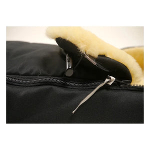 Kaiser - Saco de piel de oveja prémium para pies | Negro