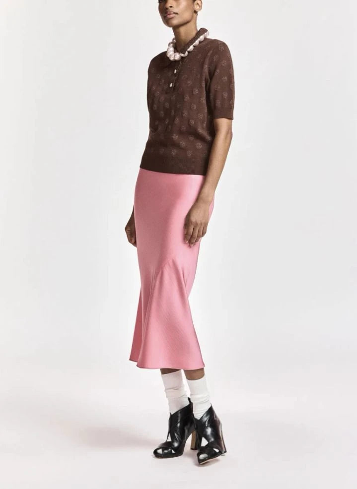 Essentiel Antwerp - Krab Puantiyeli Polo Tişört | Kahverengi