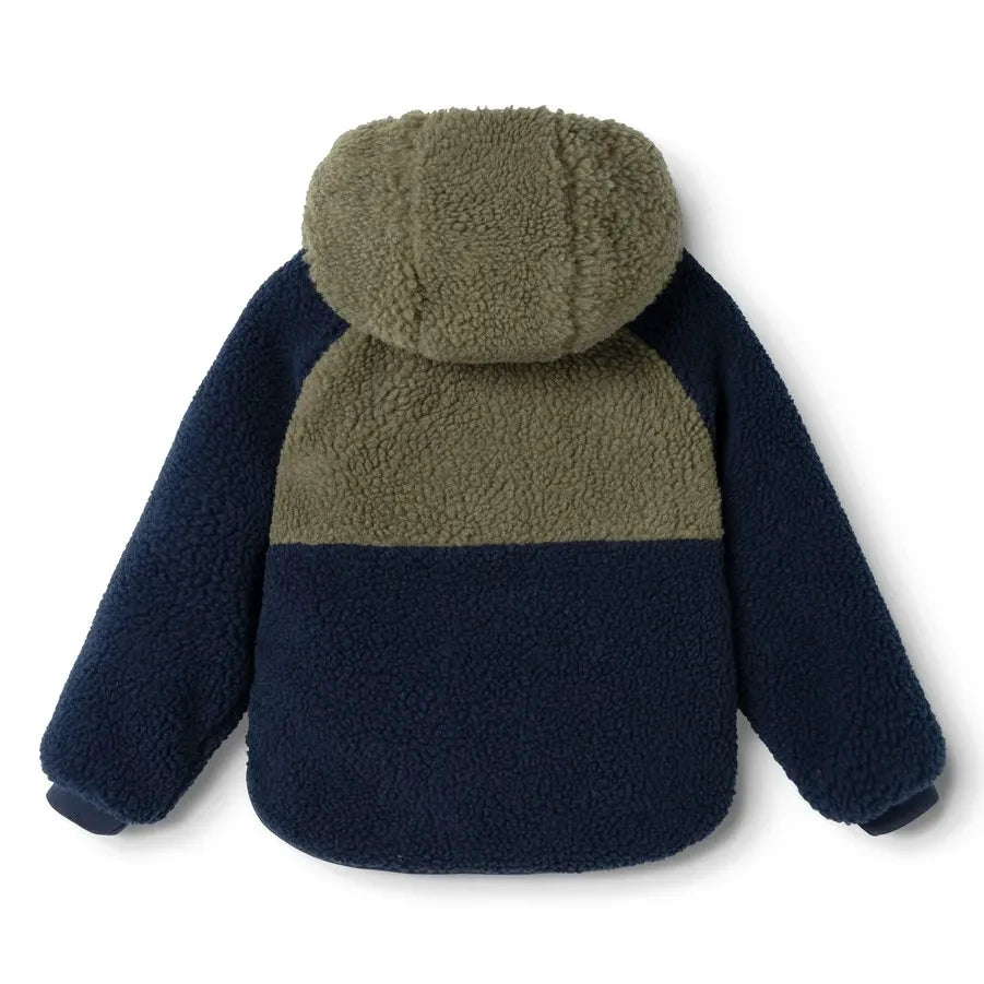 Liewood - Jackson Chaqueta reversible estilo sherpa fabricada con fibras recicladas | Caqui