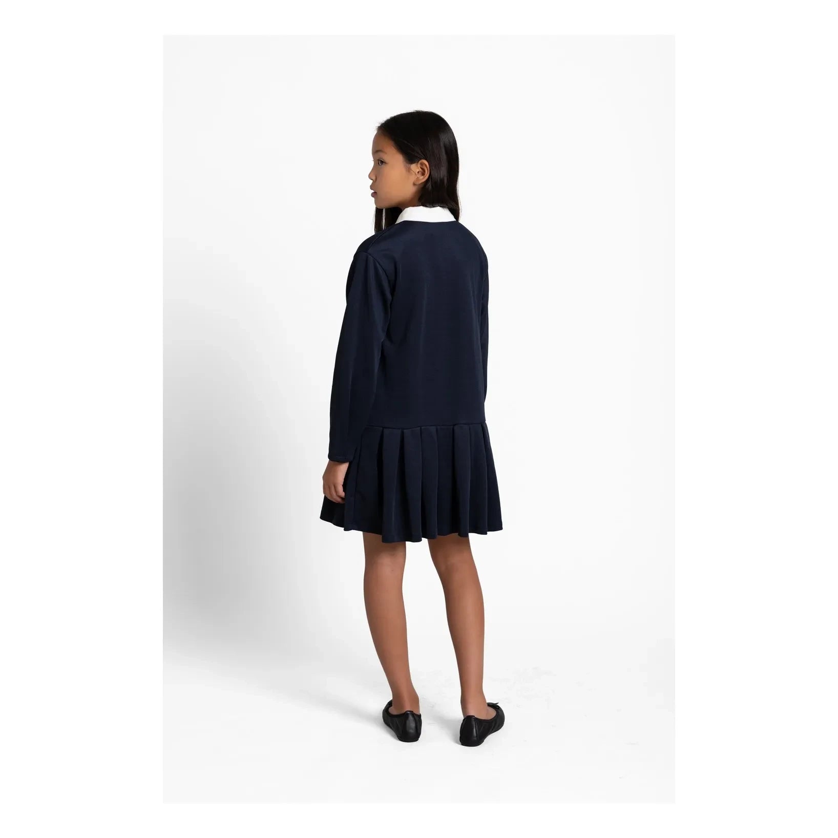 Vestido polo Belgarvia para niña pequeña | Azul marino