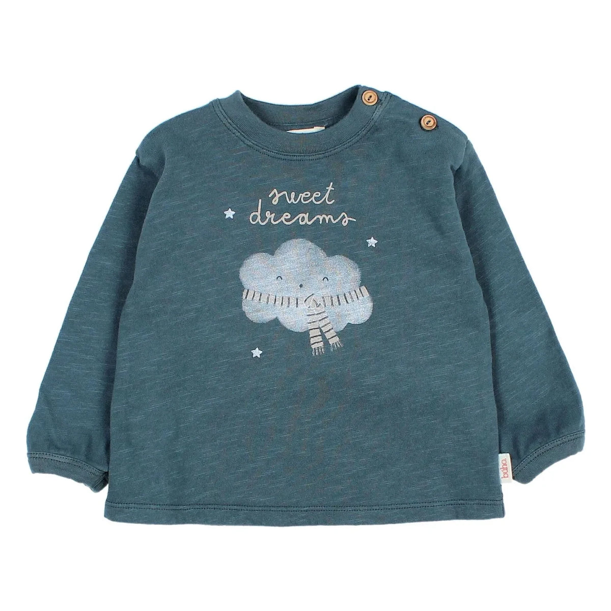 Búho - Camiseta de algodón orgánico Sweet Dreams | Azul cielo